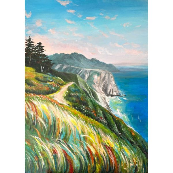 obraz big sur, skála a moře